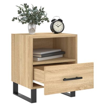 vidaXL Nachttische 2 Stk. Sonoma-Eiche 40x35x47,5 cm Holzwerkstoff