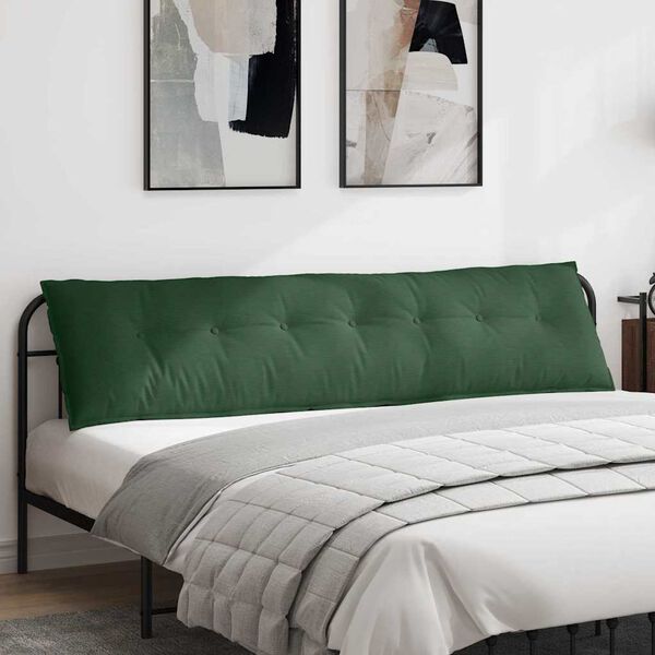 vidaXL R&uuml;ckenkissen Dschungelgr&uuml;n 200 x 50 cm Cordstoff
