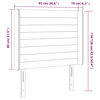 vidaXL LED Kopfteil Hellgrau 93x16x118/128 cm Samt