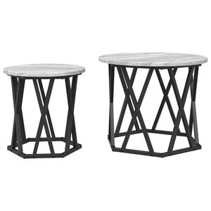 vidaXL Beistelltisch 2 stk. Sonoma-Grau 50 x 50 x 40 cm