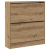 vidaXL Schuhschrank Ger&auml;ucherte Eiche 80 x 21 x 87,5 cm Holzwerkstoff