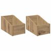 vidaXL LP Plattenbox 2 stk. Artisan-Eiche 18 x 32 x 18 cm