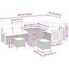 vidaXL Gartensofa-set mit Kissen 9 pcs Beige und Hellgrau