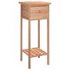 vidaXL Beistelltisch mit Schublade 25x25x60 cm Massivholz Nussbaum
