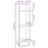 vidaXL Wandregal 3 F&auml;cher Braun Eichen-Optik 30x25x100cm Holzwerkstoff