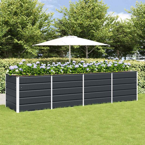 vidaXL Pflanzk&uuml;bel Anthrazit 240 x 80 x 75 cm Stahl
