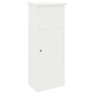 vidaXL Paketdrop-Box mit Speicher Wei&szlig; 44,5 x 29 x 110,5 cm Stahl