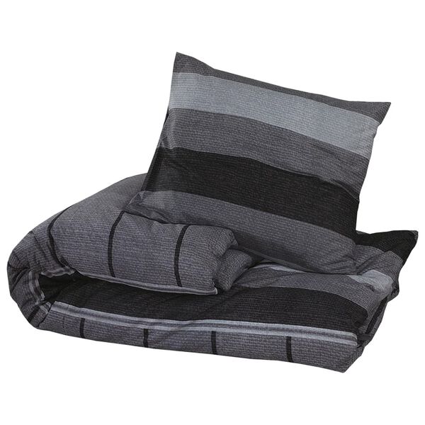 vidaXL Bettw&auml;sche-Set Dunkelgrau 200x200 cm Baumwolle