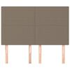 vidaXL Kopfteil Taupe 144x5x118/128 cm Stoff