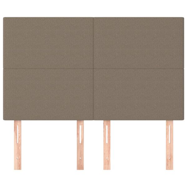 vidaXL Kopfteil Taupe 144x5x118/128 cm Stoff