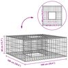 vidaXL Gabionen Hochbeet Silber 100 x 100 x 40 cm Verzinkter Stahl