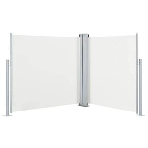 vidaXL Ausziehbare Seitenmarkise Cremewei&szlig; 120 x 600 cm