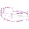 vidaXL Ottoman-Bett mit Matratze Dunkelblau 120x200 cm Samt