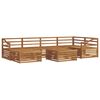 vidaXL Outdoor-Sofagarnitur 7 stk. Natur Massivholz Akazie