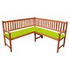vidaXL Garten-Eckbank mit Auflagen 150 cm Massivholz Akazie