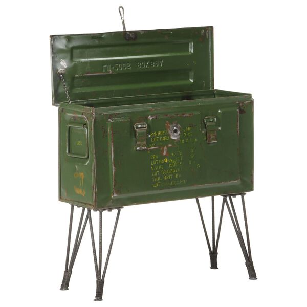 vidaXL Aufbewahrungskiste Milit&auml;r-Stil 68x24x66 cm Eisen