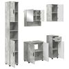 vidaXL Badezimmerm&ouml;bel-Set 5 pcs Beton Grau Holzwerkstoff & Metall