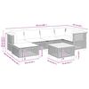 vidaXL 7-tlg. Garten-Sofagarnitur mit Kissen Beige Poly Rattan