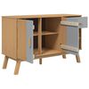 vidaXL Sideboard OLDEN Grau und Braun 114x43x73,5 cm Massivholz Kiefer