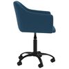 vidaXL Esszimmerst&uuml;hle 6 Stk. Drehbar Blau Samt