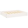 vidaXL Hundebett Wei&szlig; 61,5x49x9 cm Massivholz Kiefer
