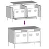 vidaXL TV-Schrank Wei&szlig; 68x39x43,5 cm Kaltgewalzter Stahl