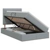 vidaXL Aufbewahrungsbett mit Matratze Hellgrau 120 x 200 cm Stoff