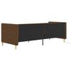 vidaXL Tagesbett mit Matratze USB Braun Stoff 90x200 cm