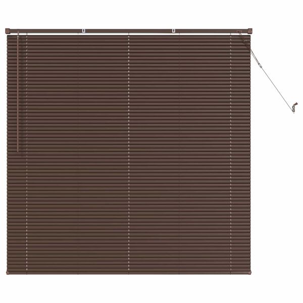 vidaXL Venetianer Jalousie Dunkelbraun mit Muster 150 x 150 cm PVC
