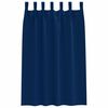 vidaXL Verdunkelungs-Vorh&auml;nge mit Ringen 2 pcs Dunkelblau 175 x 140 cm