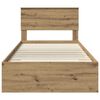 vidaXL Bettrahmen Artisan-Eiche 100 x 200 cm Holzwerkstoff