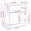vidaXL LED-Sideboard Wei&szlig; 71 x 34,5 x 75 cm Holzwerkstoff