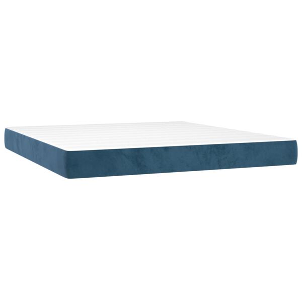 vidaXL Taschenfederkernmatratze Dunkelblau 160x200x20 cm Samt