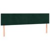vidaXL Boxspringbett mit Matratze & LED Dunkelgr&uuml;n 160x200 cm Samt