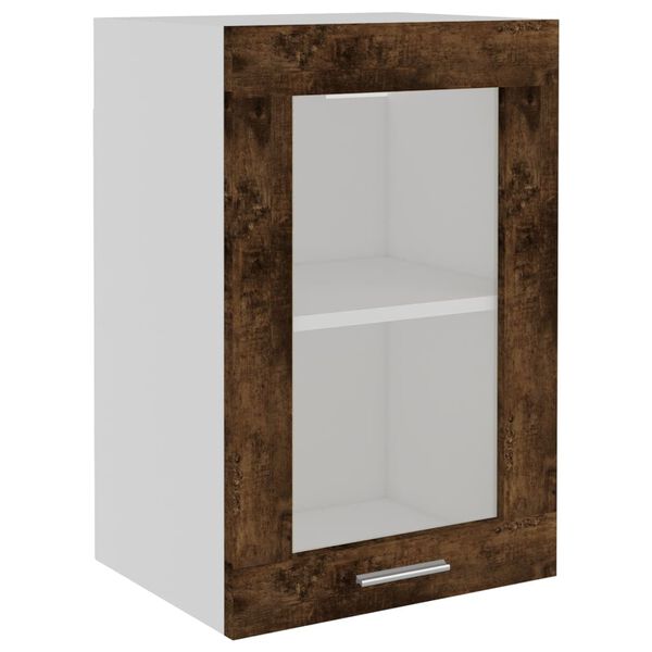 vidaXL H&auml;ngeschrank Lyon Glas R&auml;uchereiche 40x31x60 cm Holzwerkstoff