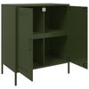 vidaXL Sideboard Olivgr&uuml;n 68x39x79 cm Stahl