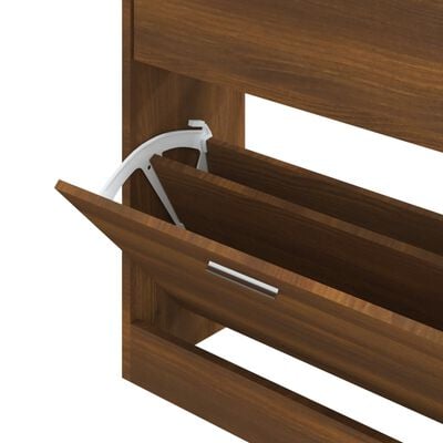 vidaXL Schuhschrank Braun Eichen-Optik 63x24x81 cm Holzwerkstoff