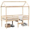 vidaXL Hochbett mit Dach 90x200 cm Massivholz Kiefer