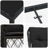 vidaXL Garten Essgruppe mit Kissen 3 pcs Schwarz Poly-Rattan