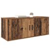 vidaXL Wandmontiertes TV-Regal Wandmontiert Altholz 100 x 34,5 x 40 cm