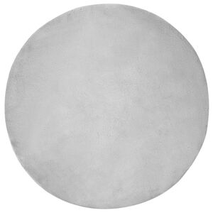 vidaXL Kunstfell Hasen Teppich Olite Grau &Oslash; 200 cm Polyester