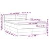 vidaXL Boxspringbett mit Matratze Hellgrau 160x220 cm Samt