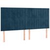 vidaXL Bettgestell mit Kopfteil Dunkelblau 180x200 cm Samt