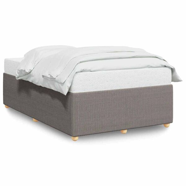 vidaXL Bettgestell ohne Matratze Taupe 120x200 cm Stoff