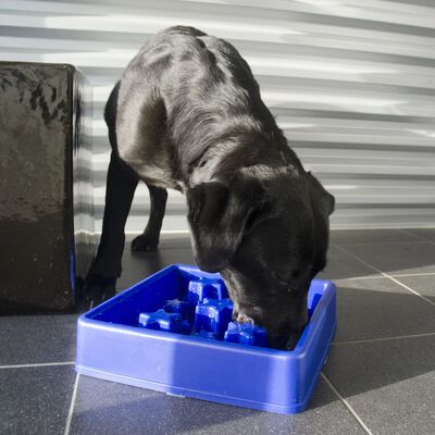 EAT SLOW LE LONGER Anti-Schling-Napf für Hunde Star Blau S
