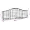 vidaXL Gabionen mit Hochbogen 20 Stk. 200x50x60/80 cm Verzinktes Eisen