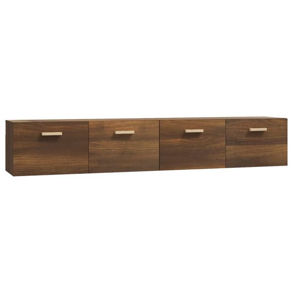 vidaXL Wandschr&auml;nke 2 Stk. Braun Eichen-Optik 100x36,5x35 cm