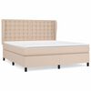 vidaXL Boxspringbett Matratze Cappuccino-Braun 160x200 cm Kunstleder
