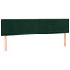 vidaXL Boxspringbett mit Matratze Dunkelgr&uuml;n 200x200 cm Samt
