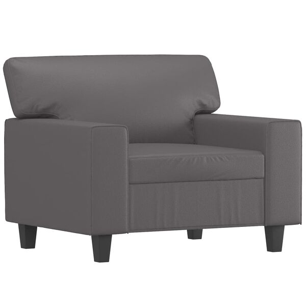vidaXL Sessel Grau 60 cm Kunstleder